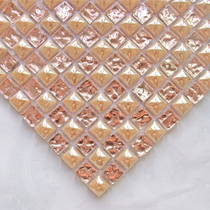 Ceramic mosaic rose gold small jade puzzle background wall tile wall stickers pastoral style spot