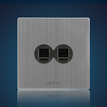 Clearance special Hongying switch socket stainless steel brushed surface board phone computer socket telephone network