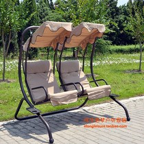 Double outdoor swing chair courtyard leisure couple swing hanging chair outdoor balcony garden couple rocking chair