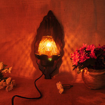 Thai craft products decoration creative wall lamp decoration wall decoration wall decoration wall decoration hanging light solid wood