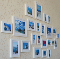 Thickened solid wood photo wall creative home decoration picture frame combination can print personal family photos