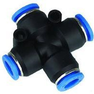 Pneumatic accessories quick connector PU gas pipe joint Cross four-way joint PXL4 6 8 10 12 full