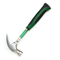Power lion mirror polished two-color steel pipe handle claw hammer steel handle nail hammer woodworking hammer W0050AB