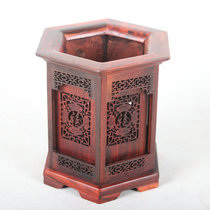 Hao Linxuan Hexagon Pen Holder Miniatures Furniture Decoration Mahogany Pen Holder Gift Home Decoration Decoration