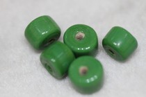 Hidden Buddha pearl accessories old glazed imitation green pine stone barrel bead 1 1*0 85cm