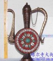 Copper ghee teapot milk teapot 35cm high inlay h