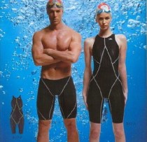 (Tropical Storm) Special cabinet Yingfa Classic professional competition shark skin male midlegged swimming pants 9102 left