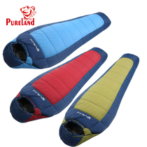 Pulland sleeping bag outdoor winter thickened warm camping lightweight portable splashing mummy adult sleeping bag