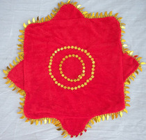 1-foot special price dance two-person dance singer silk flower octagonal scarf gold velvet stage performance handkerchief multicolor wholesale