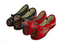 Old Beijing cloth shoes womens shoes thousand layer bottom embroidered shoes ethnic style single shoes flat pregnant womens shoes dance shoes