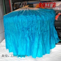 Dance color fan dance fan big Yangge fan simulation silk Big fan out of 44CM blue fan