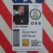 Personality custom entertainment card speed and passion 6 American tough guy Dawn Johnson DSS entertainment card