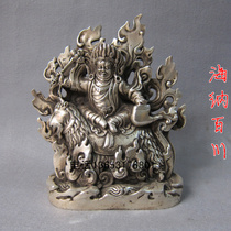 Buddhist Supplies Mizong Bronze Buddha Pure Bronze SILVER MONOTENTE CARE ACT LIKE RIDING A SHEEP PROTECTION LAW 7 INCHES CAN BE STORED