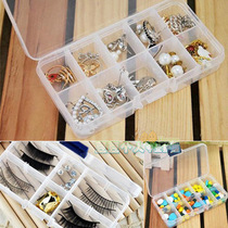 Transparent plastic box 10 15 24 grid jewelry box finishing box storage box mascara box Diamond box medicine box