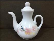 Liling porcelain-underglaze multicolored maple leaf cicada sauce pot-lian gai 11 5cm-diameter 9cm