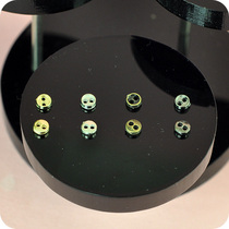 Handmade DIY toy doll accessories super small mini double-sided pig nose buckle with edge small round button 4mm