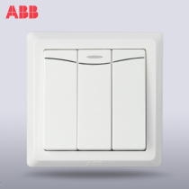 ABB switch panel 86 type wall switch socket Deyi three open dual control with decorative wire switch AE137