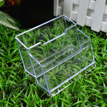 Fuqiang FQ022 two grid business card holder transparent plastic double business card box office supplies