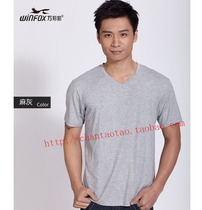Factory direct sale Wanbang Fox plus size modal fabric mens V-neck short-sleeved shirt 6122#