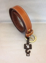 American TRIPLE K 199 genuine leather casual belt (yellowish) suede inner lining