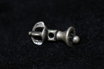 925 silver made of old Tibetan Buddhist pearl accessories Reengraved diamond bell length 2 55cm