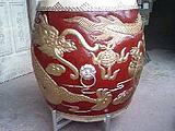 Relief dragon drum 18 inch dragon drum cowhide war drum red drum drum factory direct support customization