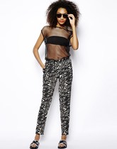 U.S. Summer Tide Women's Casual Pants Vero Mod Mono Print Peg Pants Spot