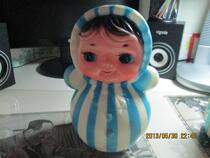 Nostalgic old plastic tumbler doll toy (blue strip)
