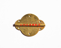Dividend classical copper accessories antique pure copper furniture jewelry box hinge small box box hardware engraved hinge