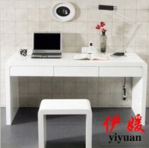 White bright lacquer computer desk desktop table promotional writing desk stylish simple desk desk desk can be customized