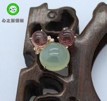 (Xing Family Workshop) Emerald Mic Pendant Personality Customized K Gold Inlaid Section 101777