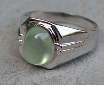 925 Silver Platinum Natural Grape Stone Mens Ring Fashion Crystal Clear Special