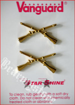 U.S. Army Infantry Rifle Collar Flower Code for the usual gown infantry Golden Rifle Collar