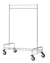 Stainless steel fashion clothes delivery car Hotel hotel rooms mobile clothes collection car Luggage car Hanger car linen car