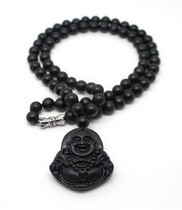 Sibin Bian Stone Wholesale Physiotherapy Health Care Maitreya Buddha Pendant Necklace