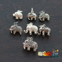 S925 Sterling silver imported Thai silver Elephant pendant DIY Buddha beads bracelet Anklet Necklace Beaded Sterling silver accessories special offer