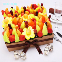 Beijing Guozhiyuan Valentines Day Fruit Bouquet Flower Basket Gift Fruit Basket Birthday Cake Flowers Strawberry Bouquet