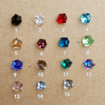 Nail jewelry Nail crystal diamond Nail three-dimensional square diamond Square diamond factory special price multi-color