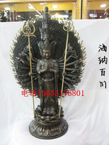 Copper thousand hands Taiwan Xiangxiang Lion pure copper thousand eye-eye Buddha statue station like a large temple Buddha