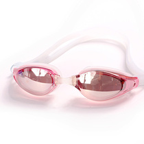 Electroplating process swimming goggles waterproof anti-fog men and women Universal Fashion atmosphere professional soft rubber ring Black Pink Blue