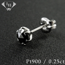 Japan LION HEART Mens Day Chaumen Fashion Big Grain Black Diamond Platinum Earnail