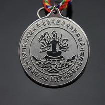 Special price wholesale authentic Taiwan stainless steel quasi-mention Buddha mother statue quasi-mention mirror pendant pendant Buddha brand steel combination