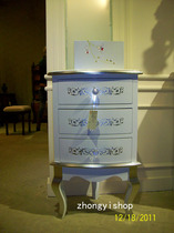 Pastoral furniture white furniture silver foil furniture hand-painted furniture triangle cabinet lockers phone display cabinet