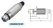 600GCA series-Kannon head 3-core balance Kannon head microphone plug Cannon head card faucet