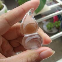 Natural white crystal gourd small pendant Crystal through office ornaments bag hanging rearview mirror accessories