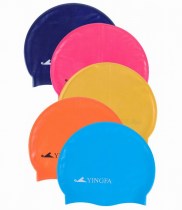 Tropical storm counter yingfa silicone waterproof non-slip inner particle massage swimming cap multi-color