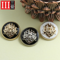 Gold buttons Clothes Metal buttons Round buttons Versatile mens and womens coats Blazers windbreakers Sweater buttons