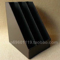 Three-grid data rack leather file rack magazine rack desktop file frame File frame file bar finishing frame seat promotion promotion