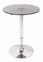 Fashion special European dining table Retractable round bar table Simple negotiation table Modern lifting transparent coffee table