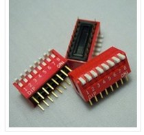 Toggle switch side dial switch 8p 4p 5p foot distance 2 54 gold plated foot finger dial switch horizontal foot switch